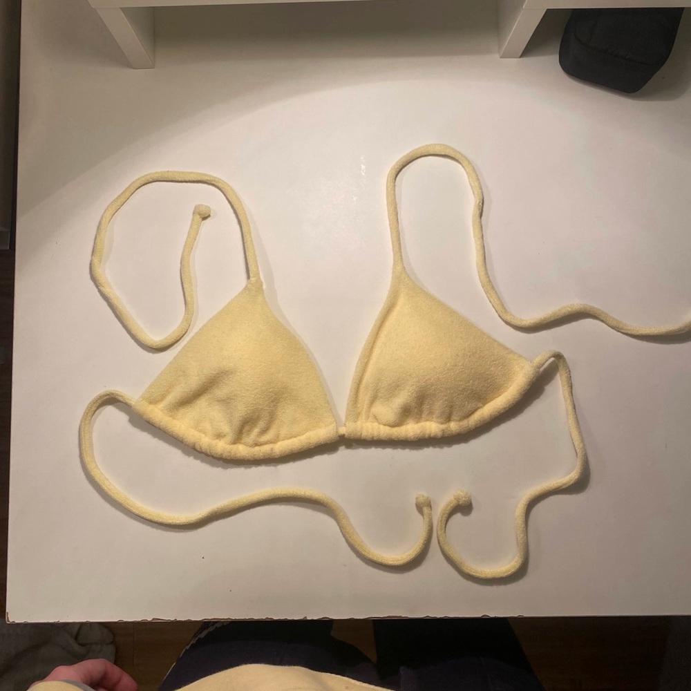 Yellow Triangle Soft Bikini Top